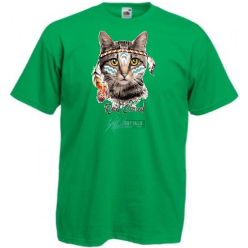 Vörös felhő - indián macska gyerek rövid ujjú póló