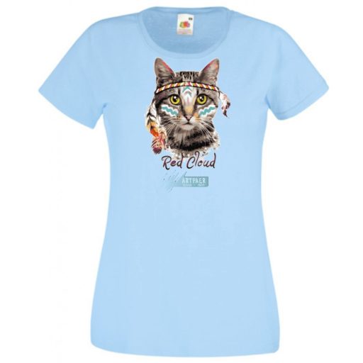 Vörös felhő - indián macska női rövid ujjú póló