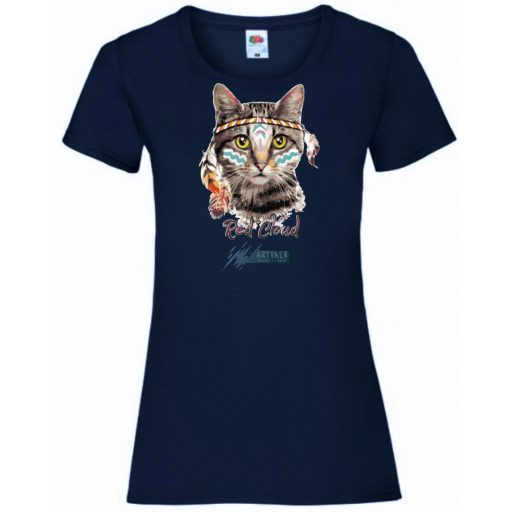 Vörös felhő - indián macska női rövid ujjú póló