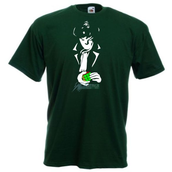 Sherlock megoldja a Rubik kockát férfi rövid ujjú póló