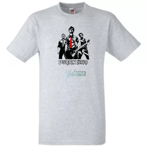 Stencil minima Green Day férfi rövid ujjú póló