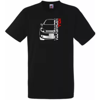 Autó fan VW Golf TDI férfi rövid ujjú póló