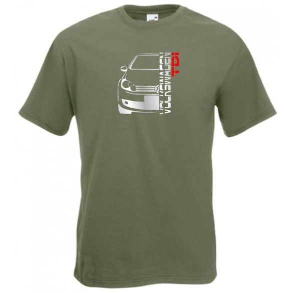 Autó fan VW Golf TDI férfi rövid ujjú póló