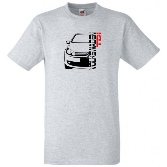 Autó fan VW Golf TDI férfi rövid ujjú póló