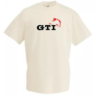 Autó fan VW GTI Ördög férfi rövid ujjú póló