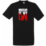 A zene az életem férfi rövid ujjú póló