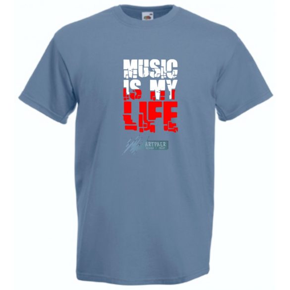 A zene az életem férfi rövid ujjú póló