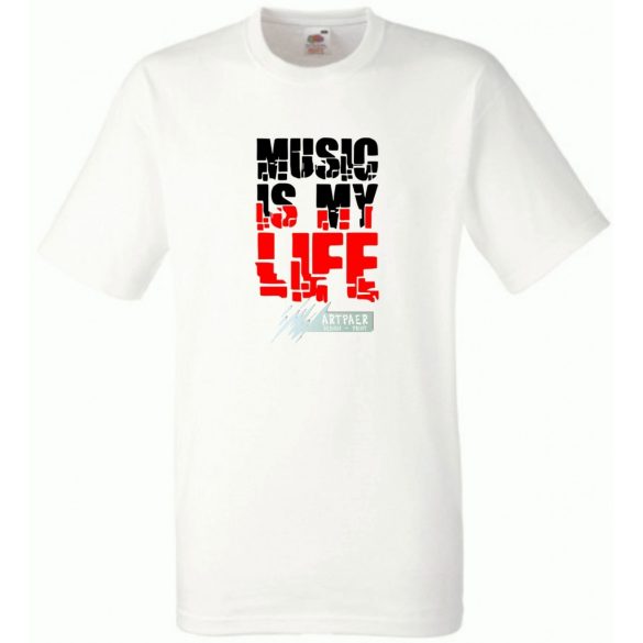 A zene az életem férfi rövid ujjú póló