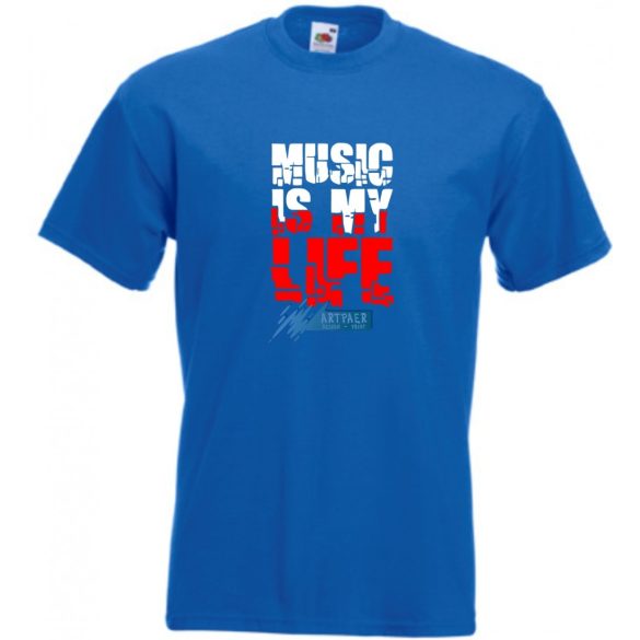A zene az életem férfi rövid ujjú póló