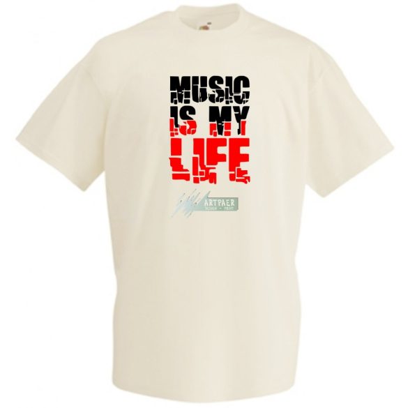 A zene az életem férfi rövid ujjú póló