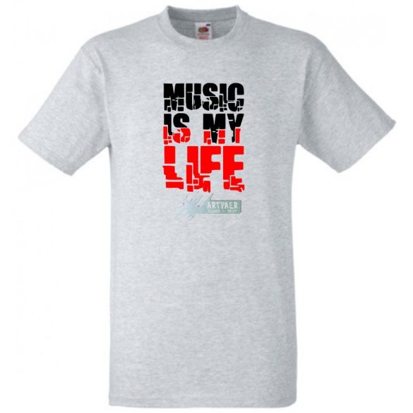 A zene az életem férfi rövid ujjú póló