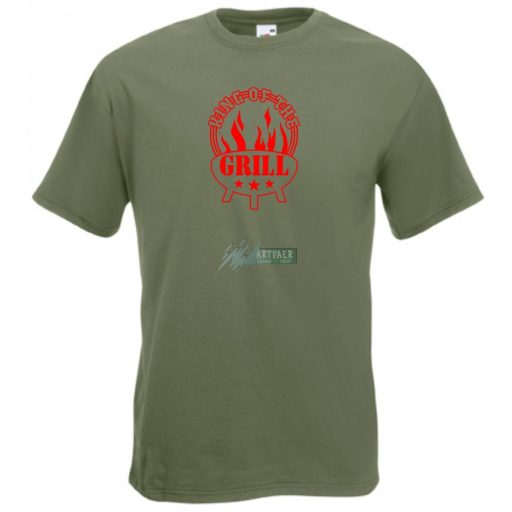 King Of The Grill férfi rövid ujjú póló