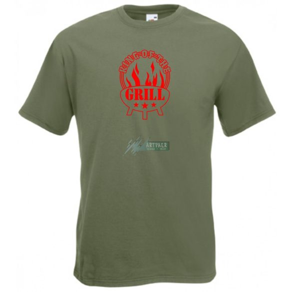 King Of The Grill férfi rövid ujjú póló