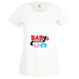 Mom Dad Plus Me Baby ... női rövid ujjú póló