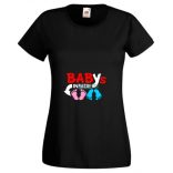 Mom Dad Plus Me Baby ... női rövid ujjú póló