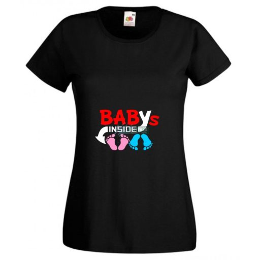 Mom Dad Plus Me Baby ... női rövid ujjú póló