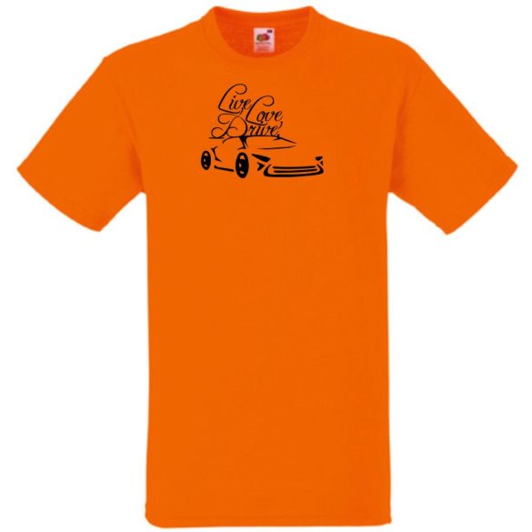 Live Love Drive Car férfi rövid ujjú póló