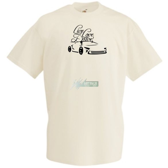 Live Love Drive Car férfi rövid ujjú póló