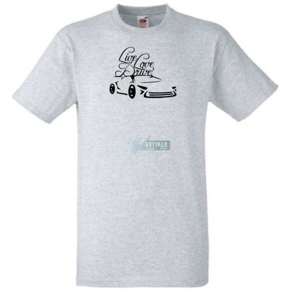 Live Love Drive Car férfi rövid ujjú póló