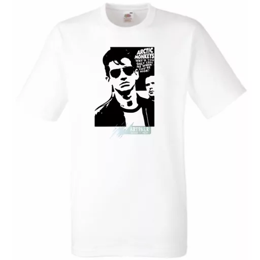 Stencil Arctic Monkeys férfi rövid ujjú póló