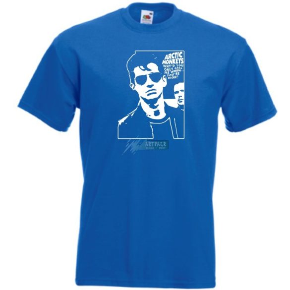 Stencil Arctic Monkeys férfi rövid ujjú póló