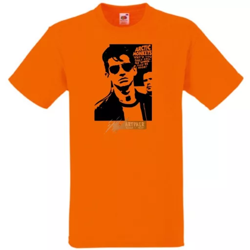 Stencil Arctic Monkeys férfi rövid ujjú póló