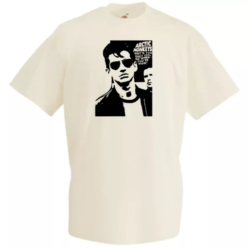 Stencil Arctic Monkeys férfi rövid ujjú póló