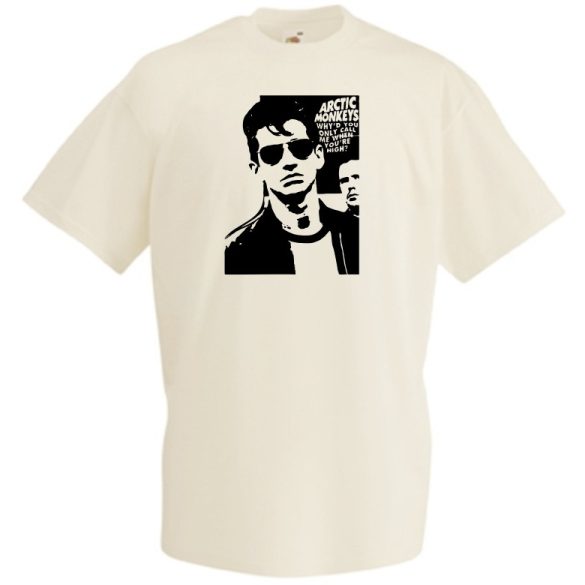 Stencil Arctic Monkeys férfi rövid ujjú póló