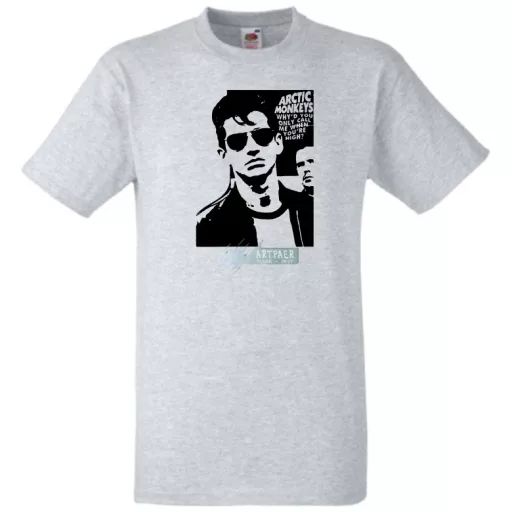 Stencil Arctic Monkeys férfi rövid ujjú póló