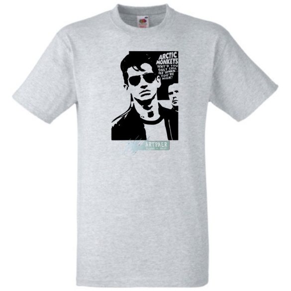Stencil Arctic Monkeys férfi rövid ujjú póló