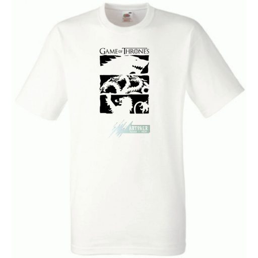 Stark, Targaryen, Lannister House GOT fan férfi rövid ujjú póló