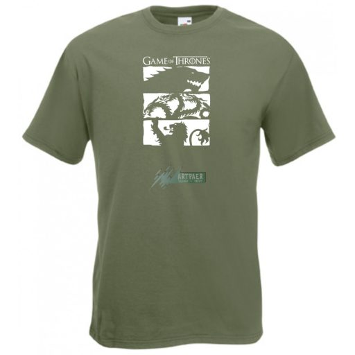 Stark, Targaryen, Lannister House GOT fan férfi rövid ujjú póló