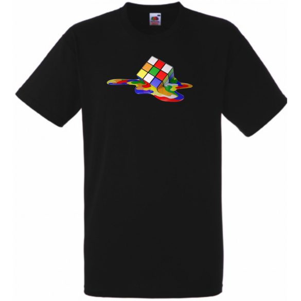 Olvadó Mágikus Rubik kocka férfi rövid ujjú póló