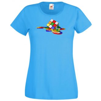 Olvadó Mágikus Rubik kocka női rövid ujjú póló