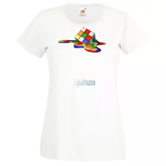 Olvadó Mágikus Rubik kocka női rövid ujjú póló