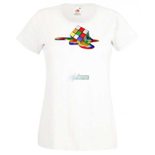 Olvadó Mágikus Rubik kocka női rövid ujjú póló