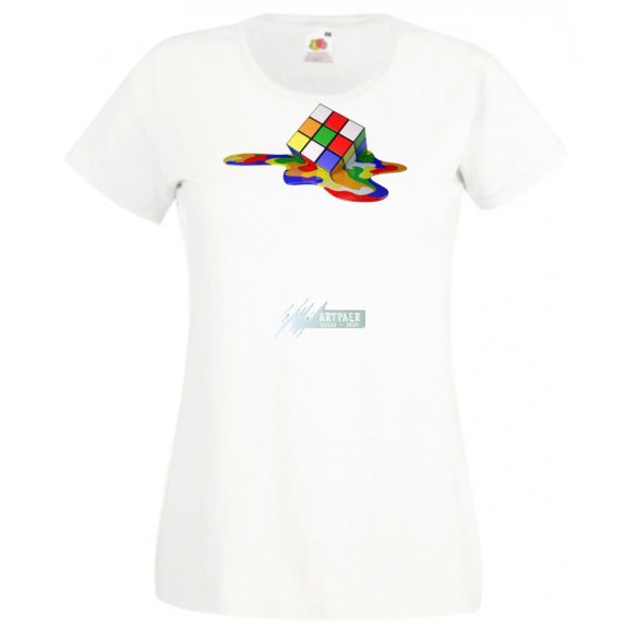 Olvadó Mágikus Rubik kocka női rövid ujjú póló