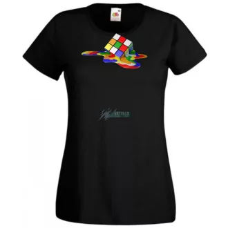 Olvadó Mágikus Rubik kocka női rövid ujjú póló