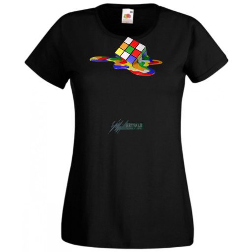 Olvadó Mágikus Rubik kocka női rövid ujjú póló