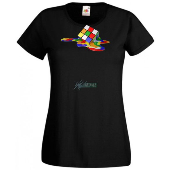 Olvadó Mágikus Rubik kocka női rövid ujjú póló
