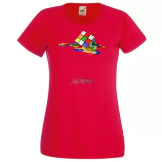 Olvadó Mágikus Rubik kocka női rövid ujjú póló