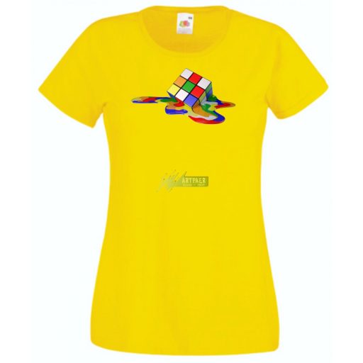 Olvadó Mágikus Rubik kocka női rövid ujjú póló