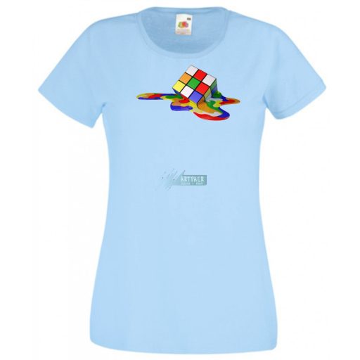 Olvadó Mágikus Rubik kocka női rövid ujjú póló