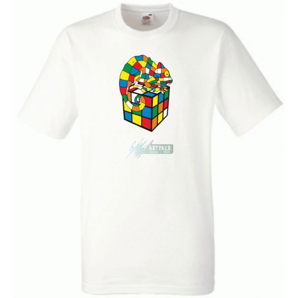 Kaméleon és a mágikus Rubik kocka gyerek rövid ujjú póló