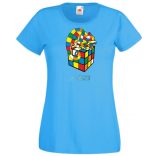 Kaméleon és a mágikus Rubik kocka női rövid ujjú póló