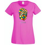 Kaméleon és a mágikus Rubik kocka női rövid ujjú póló