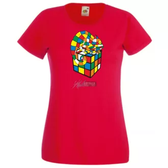   Kaméleon és a mágikus Rubik kocka női rövid ujjú póló