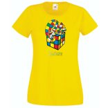 Kaméleon és a mágikus Rubik kocka női rövid ujjú póló