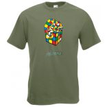 Kaméleon és a mágikus Rubik kocka férfi rövid ujjú póló