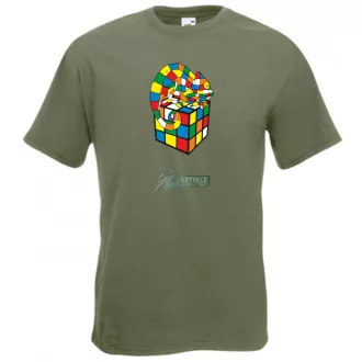   Kaméleon és a mágikus Rubik kocka férfi rövid ujjú póló